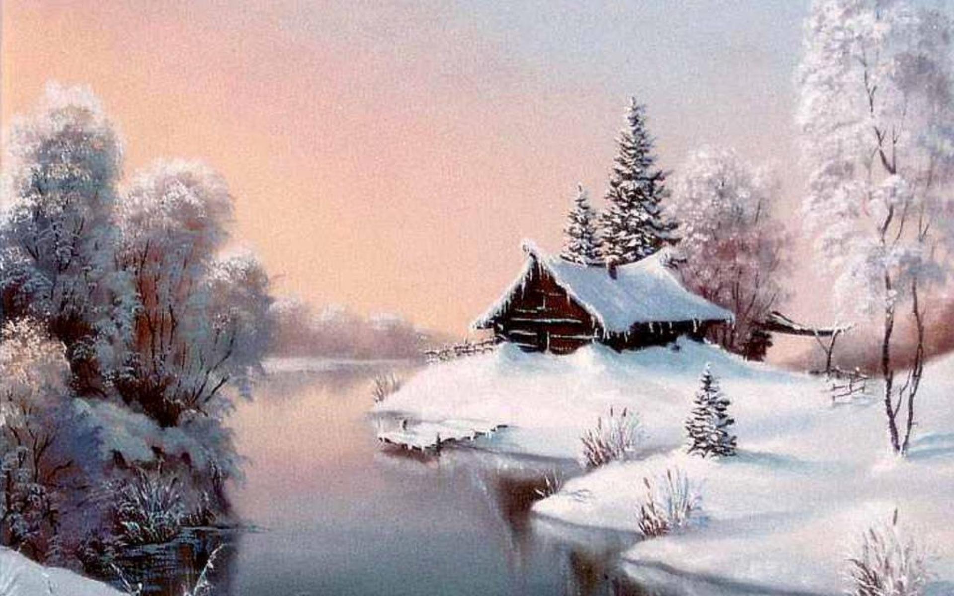 Зимний день пушкин рисунок